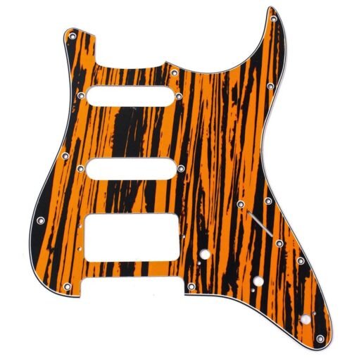 Dark Orange 3ply HSS Guitar Pickguard DIRECT FIT For USA/MEX Fenders Stratocaster Strat