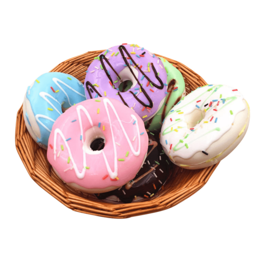 10Cm Cute Donuts Big Bread Charms Kawaii Squishy Soft Bag Keychain Straps Decor - Toys Ace