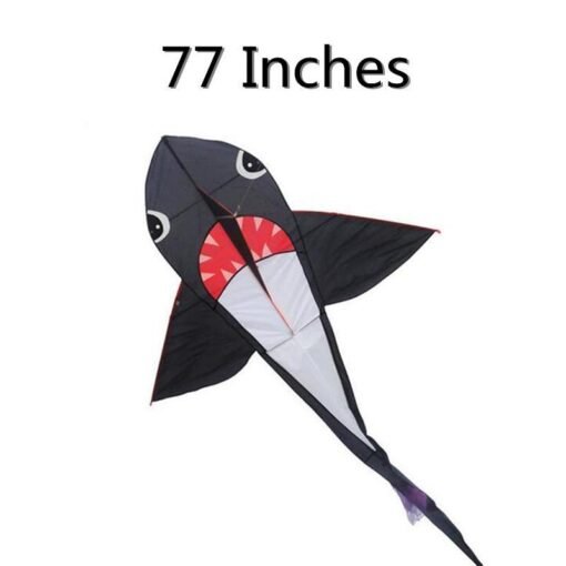 Maroon 55/77 Inches Big Size Shark Kite Kid Outdoor Play Toys Without Line Winder