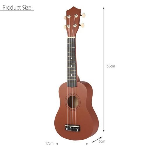 Sienna 21 Inch Brown Soprano Basswood Ukulele Uke Hawaii Guitar Musical Instrument
