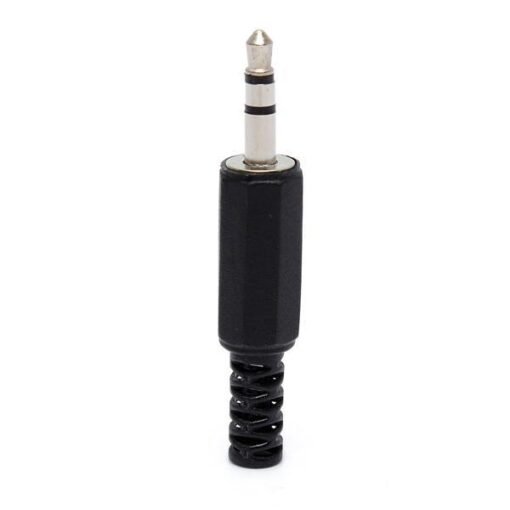 Black 3.5mm Stereo Male Plug Jack Audio Adapter Connector