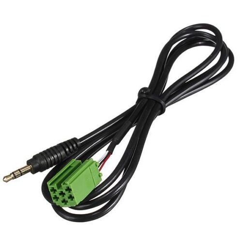 Dark Sea Green 3.5mm Jack Aux Input Adapter Cable for Renault Clio Megane Kangoo for Phone MP3