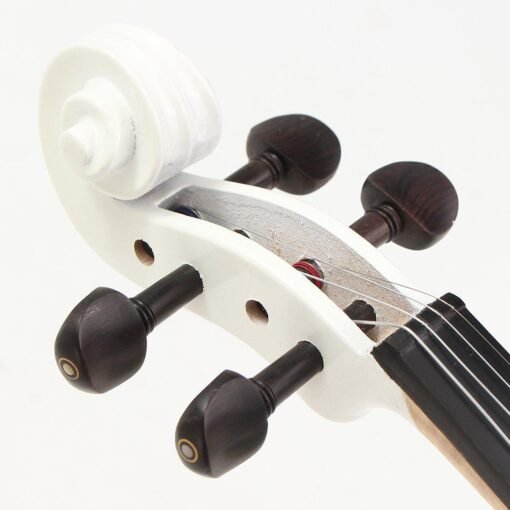 Antique White 4/4 Electric Violin with Headphone Gig Bag Bow Cable for Beginner