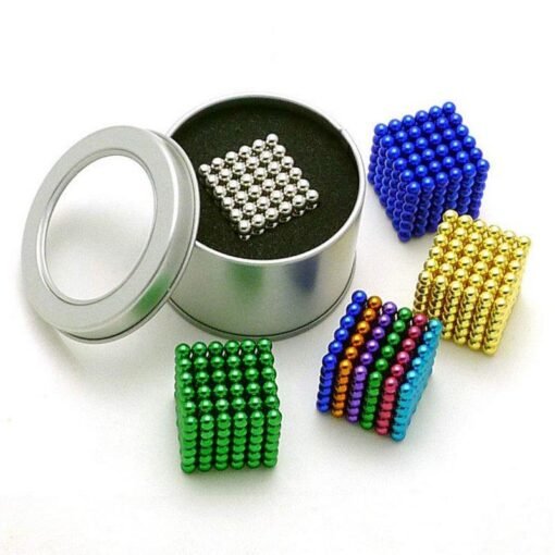 Dim Gray 222Pcs Per Lot 6mm Multi-Colror Magnetic Buck Balls Intelligent Cube Magic Beads Puzzle Toys