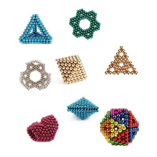 Tan 222Pcs Per Lot 6mm Multi-Colror Magnetic Buck Balls Intelligent Cube Magic Beads Puzzle Toys