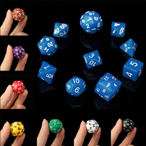 10pc/Set D4-D30 Multi-sided Dices TRPG Games Gaming Dices 8Color - Toys Ace