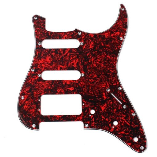 Dark Red 3ply HSS Guitar Pickguard DIRECT FIT For USA/MEX Fenders Stratocaster Strat