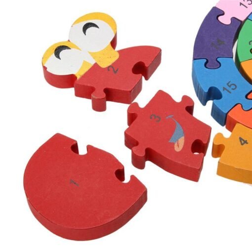 Maroon 26Pcs Multicolor Letter Children's Educational Building Blocks Snail Toy Puzzle For Children Gift
