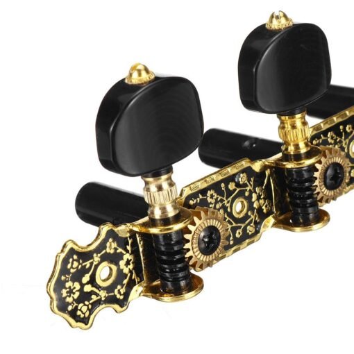 Black 2Pcs Acoustic Classical Guitar Tuning Pegs Machine Heads Tuners Guitar Parts
