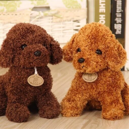 18/25CM Multi-color Simulation Realistic Teddy Lucky Dog Handmade Poodle Stuffed Plush Animal Figure Toy - Toys Ace