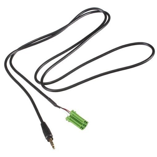 Olive Drab 3.5mm Jack Aux Input Adapter Cable for Renault Clio Megane Kangoo for Phone MP3