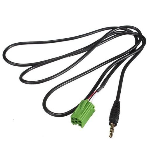 Olive Drab 3.5mm Jack Aux Input Adapter Cable for Renault Clio Megane Kangoo for Phone MP3
