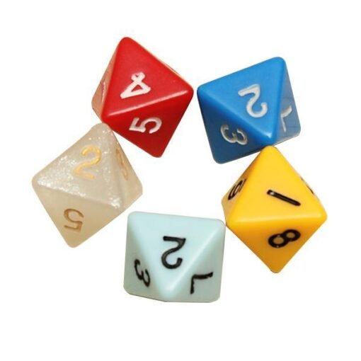 Firebrick 5PCS/set Number Eight-sided Dice Board Game Dice Counter