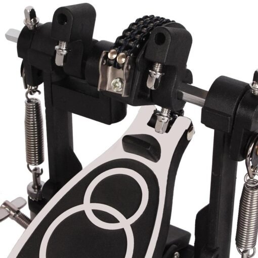 Black Drum Set Double Bass Pedal Double Hammer Pedal for Drum Musical Instrument Accessories