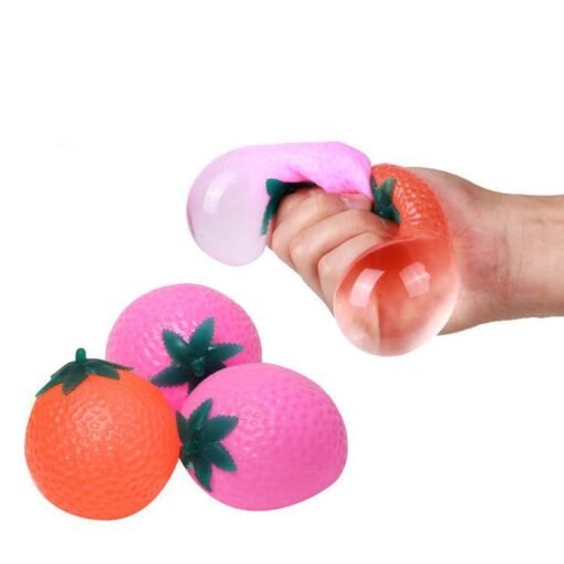 Hot Pink Creative Simulation Multishape Vent Fruit Reduce Stress For Kids Chlidren Gift Toys