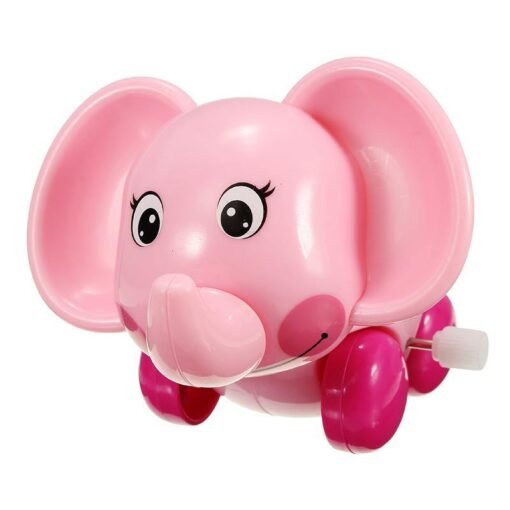 Pink Chain Baby Walking Elephant Super Sprouting Animal Wind Up Children Educational Toys
