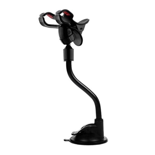 Black Debbie GS05 Phone Support Holder Stand with Ball-joint 360° Rotation Flexible Pole Suction Cup for Guitar