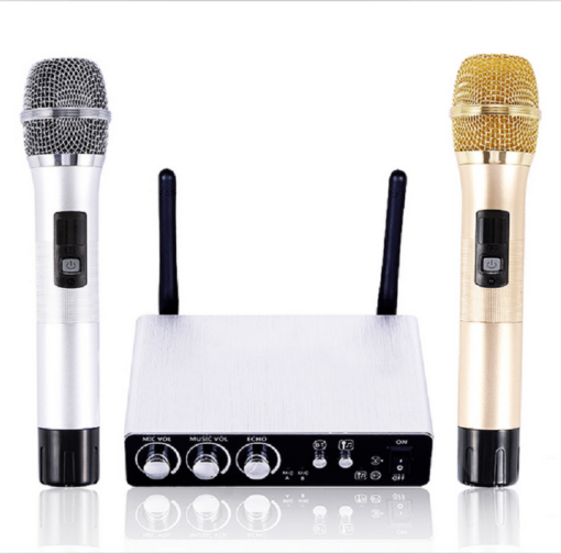 White Smoke Gitafish K28 Wireless Handheld Microphone System with 2 Cordless Mics and Receiver Box Professional Live Equipment Optional 25 Channels UHF Band Wire