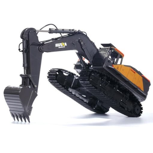 Black HuiNa 1592 with 2/3 Batteries 1/14 2.4G 22CH RC Excavator Engineering Vehicle Model Alloy Construction Truck