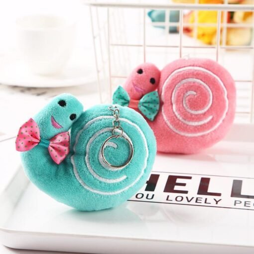 Cartoon cute snail plush pendant (Color random 10cm) - Toys Ace