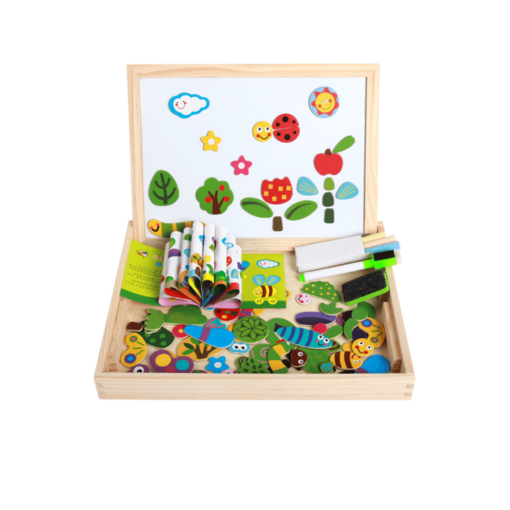 Dark Olive Green Children's Magnetic Puzzle Double-sided Puzzle Drawing Board Early Childhood Education Indoor toys