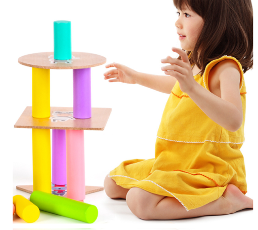 Balanced Stacked High Tower of Pisa Blocks - Toys Ace