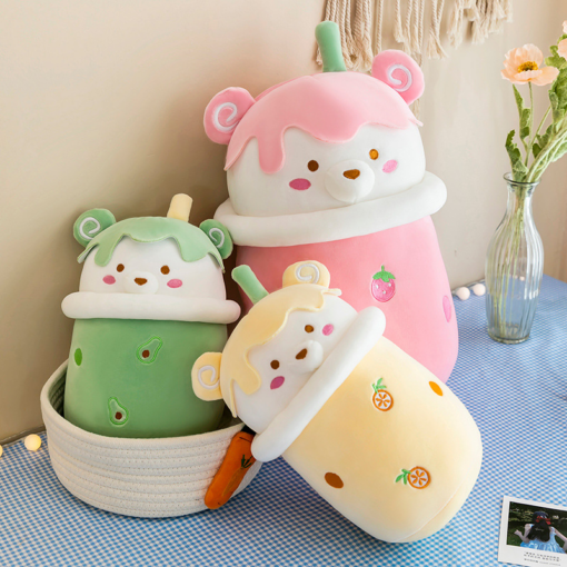 Toy Milk Tea Cup Pillow Creative New Pearl Milk Tea Bear Plush Doll - Toys Ace