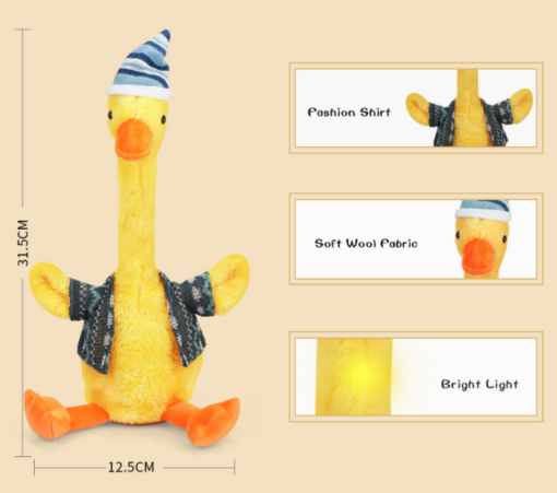 Singing and Dancing Twisting Duck Repeating Plush Toys