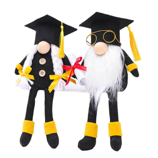 Black Long Leg Top Hat Graduation Doctor Faceless Rudolf Doll Decorative Toys