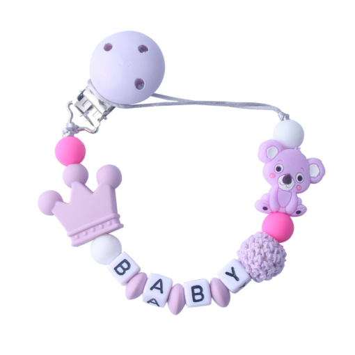 Baby Products Silicone Pacifier Chain Koala Cartoon Silicone Toy Teeth Molar Chain Customized Letters - Toys Ace