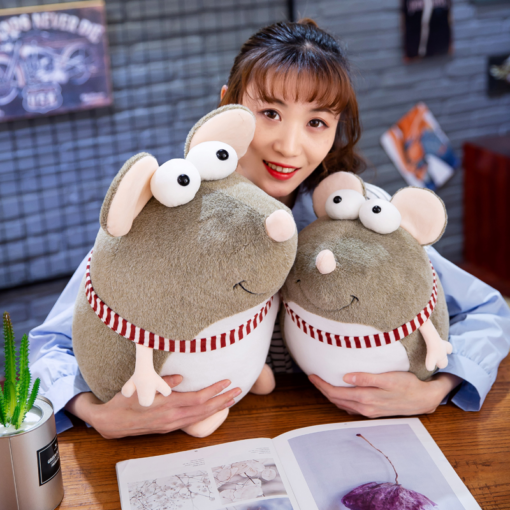 Male and Female Little Mouse-Shaped Plush Toy Dolls