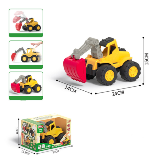 Children'S Engineering Excavator Toy Car Boy Large Inertial Bulldozer Car Model - Toys Ace