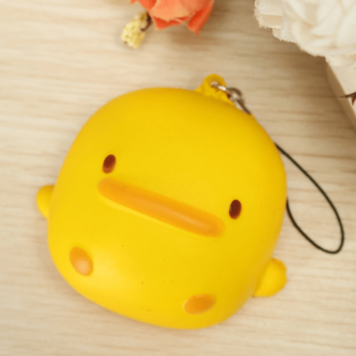 Squishy Yellow Duck Soft Cute Kawaii Phone Bag Strap Toy Gift 7*6.5*4Cm