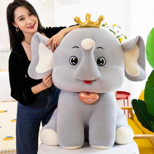 New Crown Elephant Doll Creative Doll Toy Animal Pillow - Toys Ace