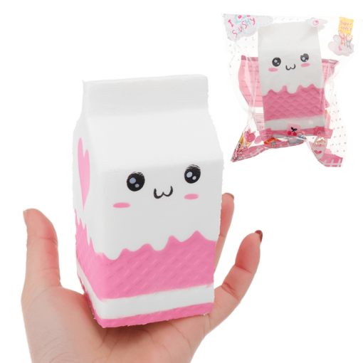 Squishy Jumbo Pink Milk Bottle Box 11Cm Slow Rising Soft Collection Gift Decor Toy - Toys Ace