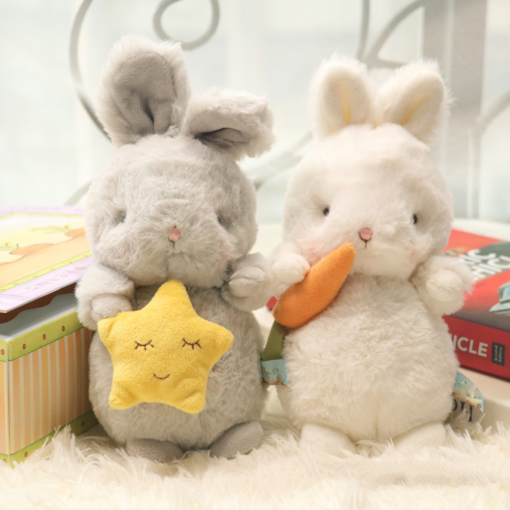 Cute Fluffy Bunny Plushies Stuffed Soft Baby Appease Toy Long Plush Hug Star Carrot Rabbit - Toys Ace