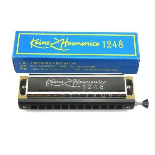 Dodger Blue Kaine.Z 12 Holes 48 Tones C Key Chromatic Harmonica for Beginners KZ1248