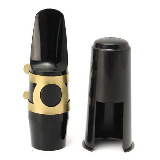 Tan Alto Sax Saxophone Mouthpiece with Cap Buckle Reed Patches Pads Cushions