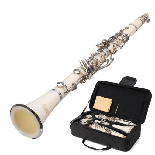 Beige LADE 17 keys Drop B Multiple Colour Clarinet with Portable Case/Cleaning Cloth