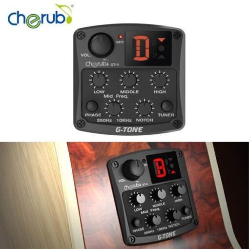 Cherub GT-4 Acoustic Guitar Preamp 3 Band EQ Pick Up For Folk Acoustic Guitar - Toys Ace