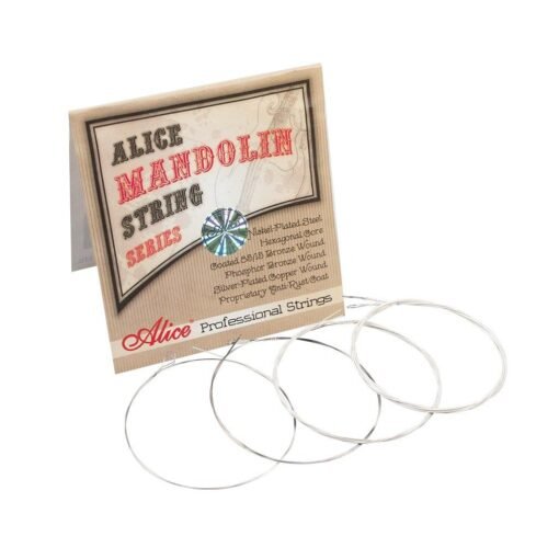 Rosy Brown Alices AM08 Mandolin Strings Plated Steel&Silver-Plated Copper Wound Strings 1st-4th 010-034