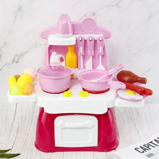 Thistle Baby Puzzle Play House Light Music Tableware Table Toy Baby Cooking Kitchen Toy