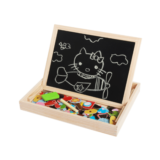 Black Children's Magnetic Puzzle Double-sided Puzzle Drawing Board Early Childhood Education Indoor toys