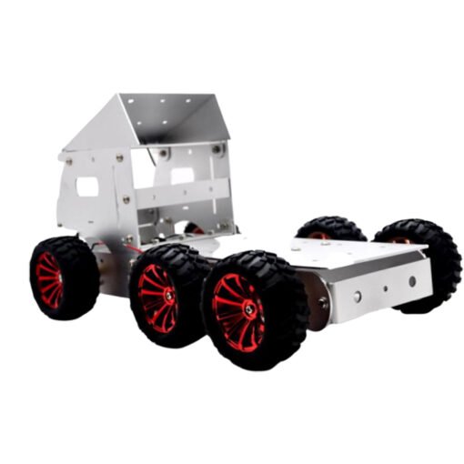 Black DIY Aluminous Smart RC Robot Car Truck Chassis Base With Motor