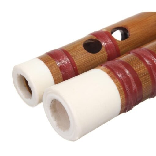Beige Chinese Bamboo Woodwind Flute C E F G Key Professional Musical Instruments