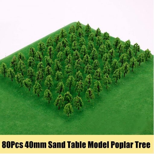 Forest Green 80/100PCS Green Artificial Sand Table Model Palm DIY Scene Tree Toy Accessories