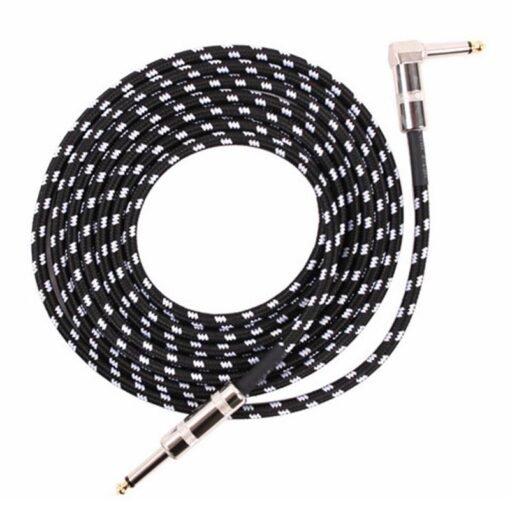 Black Debbie GT-L5 3m/6m Electric Guitar Cable Musical Instrument Cable with 6.5mm Head Plug 6.3mm Jack for Guitar Bass Keyboard Effect Pedal