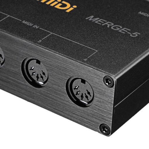 Dim Gray DOREMiDi MIDI Merger 5 MIDI Input 2 MIDI Output Support USB Power MERGE-5
