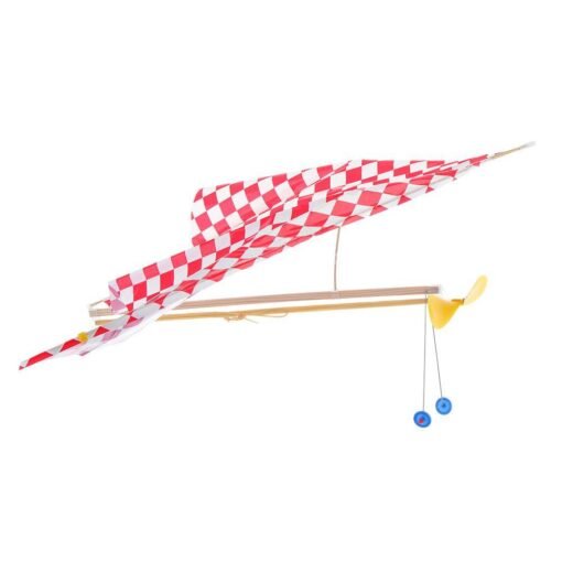 Salmon ZT Rubber Powered Parasol Glider A012 Aircraft Plane Assembly Model