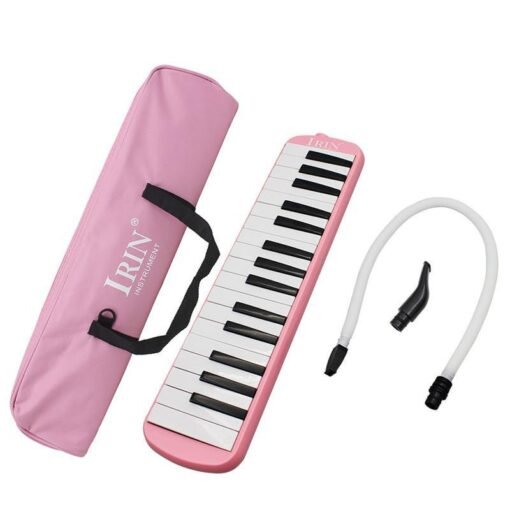 Rosy Brown IRIN 32 Keys Electronic Melodica Harmonica Keyboard Mouth Organ With Handbag (Pink)